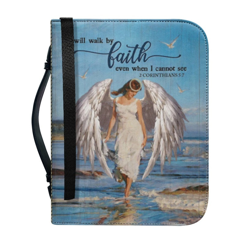 CHRISTIANARTBAG Bible Covers - I Will Walk By Faith 2 Corinthians 5 7-Bible-Cover - CABBBCV01290424.