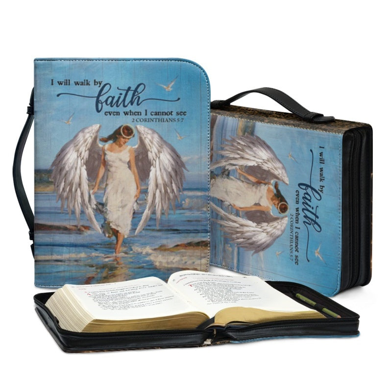 CHRISTIANARTBAG Bible Covers - I Will Walk By Faith 2 Corinthians 5 7-Bible-Cover - CABBBCV01290424.