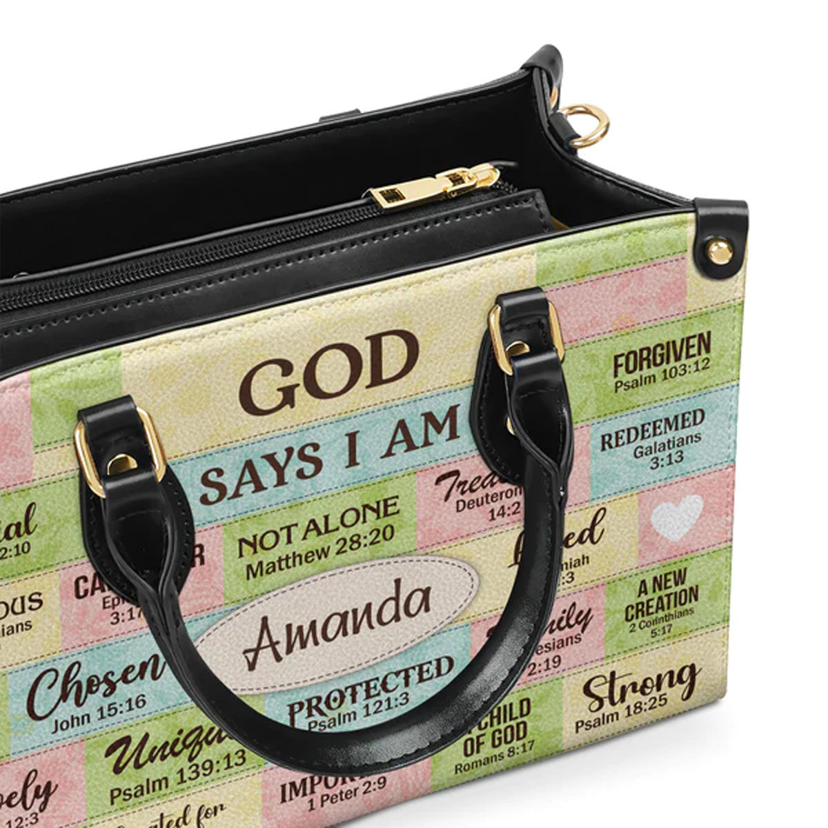 Christianartbag Handbags, God Says I Am Leather Bags, Personalized Bags, Gifts for Women, Christmas Gift, CABLTB02300723. - Christian Art Bag