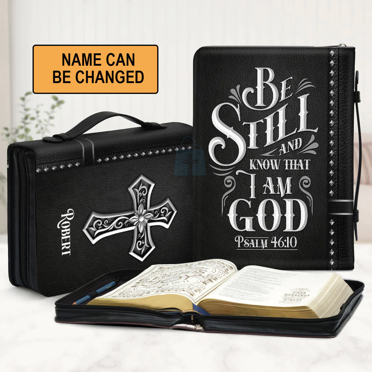 Christianart Bible Cover, Be Still And Know That I Am God, Gifts For Women, Gifts For Men, Christmas Gift. - Christian Art Bag