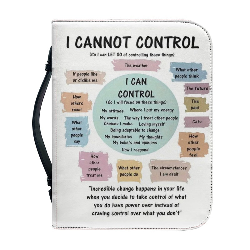 CHRISTIANARTBAG Bible Cover - I Cannot Control - Personalized Bible Cover, CABBBCV08120824.