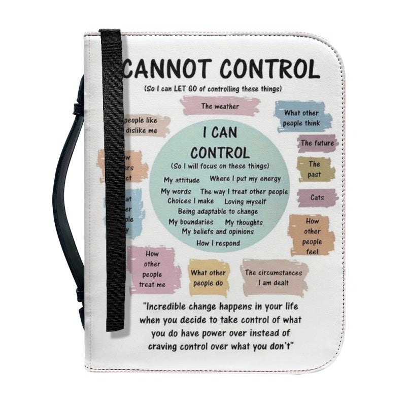 CHRISTIANARTBAG Bible Cover - I Cannot Control - Personalized Bible Cover, CABBBCV08120824.