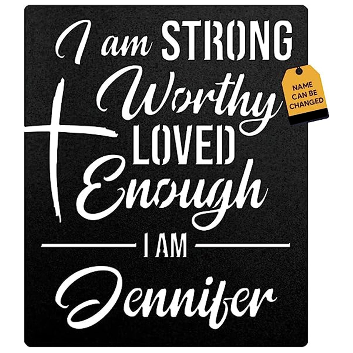 Christianartbag Metal Signs, I Am Strong, Personalized Metal, Christian Wall Art With Religious Scripture, Appreciation Gifts For Family - Christian Art Bag