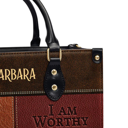 Christianartbag Handbags, I Am Strong I Am Loved Leather Bags, Personalized Bags, Gifts for Women, Christmas Gift, CABLTB01300723. - Christian Art Bag