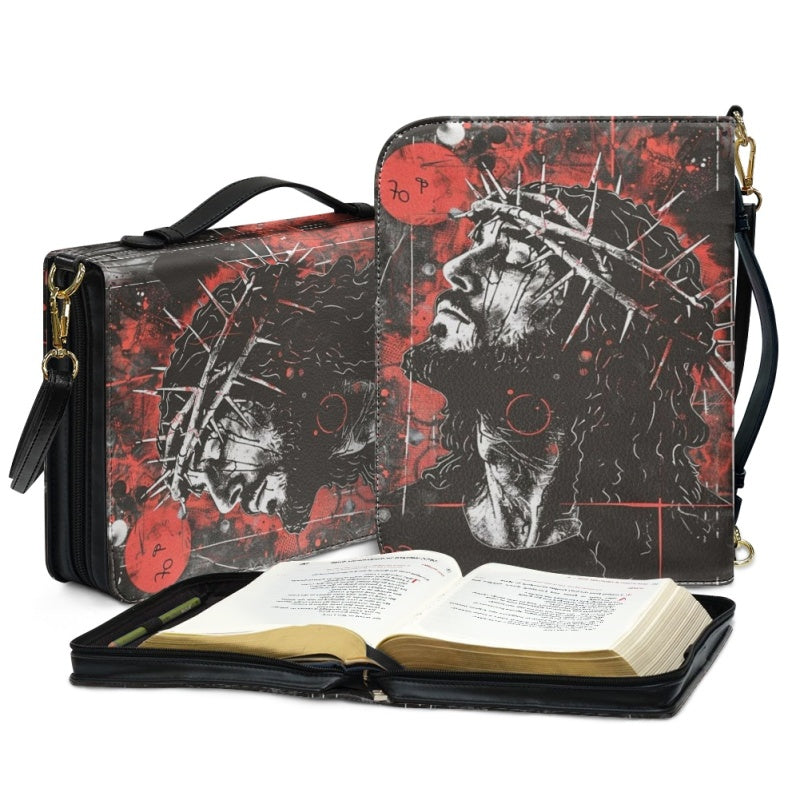 CHRISTIANARTBAG Bible Cover - Jesus Saves Ephesians - Personalized Bible Cover, CABBBCV01060924.