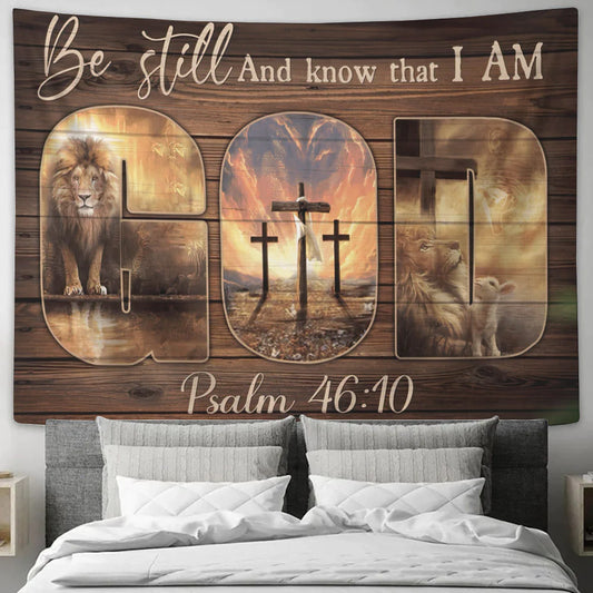 Christianartbag Tapestry, Be Still And Know That I Am God, Tapestry Wall Hanging, Christian Wall Art, Tapestries - Christian Art Bag