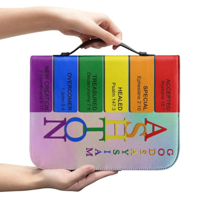 CHRISTIANARTBAG Bible Cover Rainbow - Uncover the sacred meaning of your name - Personalized Bible Cover, CABBBCV03131124.