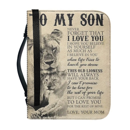 Christianartbag Bible Cover, To My Son From Mom Bible Cover, Personalized Bible Cover, Art Design Bible Cover, Christian Gifts, CAB03061223. - Christian Art Bag