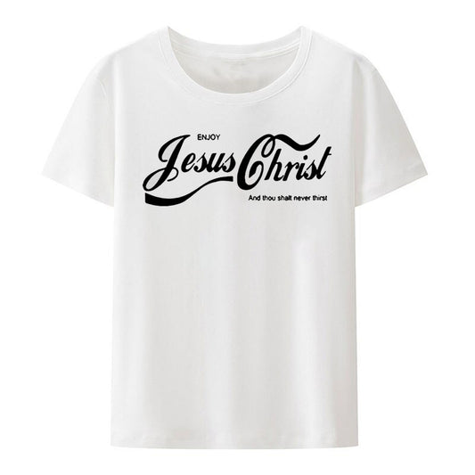Christianartbag Funny T-Shirt, Enjoy Jesus Christ, Christian humor, Funny religious shirts, Unisex T-shirt. - Christian Art Bag