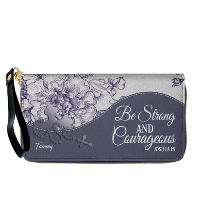 Personalized Christian Long Wallet for Women | Engraved Bible Verse & Name Wristlet Purse – CHRISTIANARTBAG