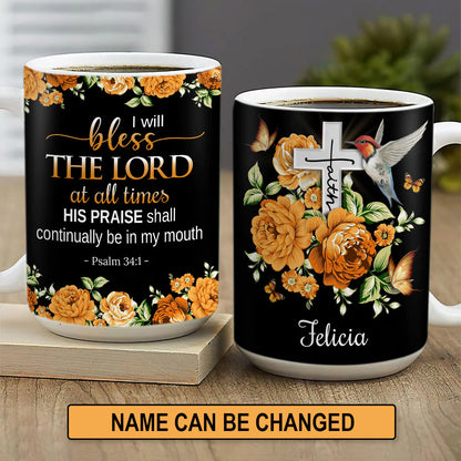 Christianartbag Drinkware, I Will Bless The Lord, Personalized Mug, Tumbler, Personalized Gift. - Christian Art Bag