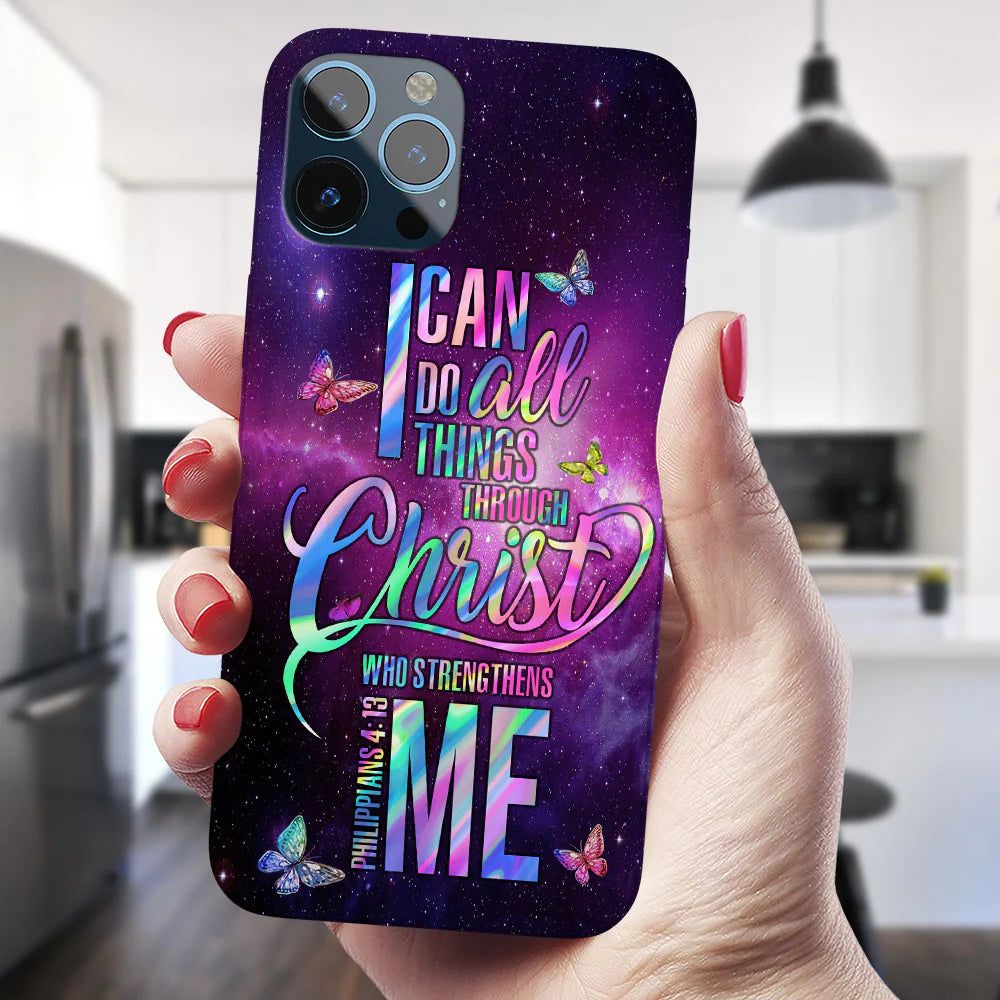 Christianartbag Phone Case, I Can Do All Things Through Christ, Personalized Phone Case, Christian Phone Case,  Jesus Phone Case,  Bible Verse Phone Case. - Christian Art Bag