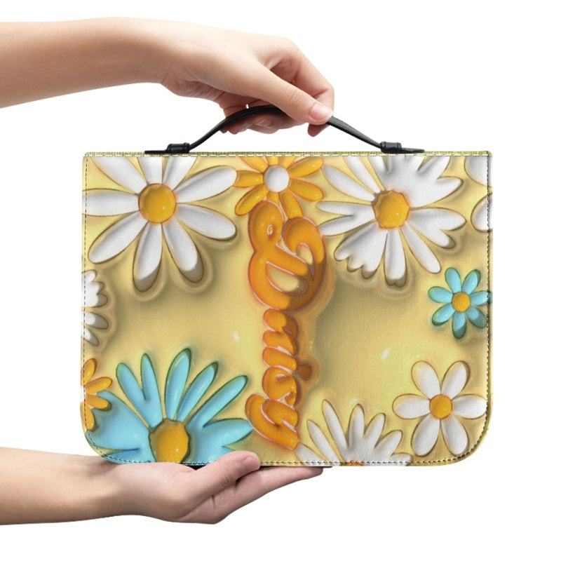 CHRISTIANARTBAG Bible Covers - 3D Flower Daisy Bible Cover - CABBBCV02080624