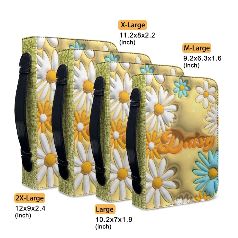 CHRISTIANARTBAG Bible Covers - 3D Flower Daisy Bible Cover - CABBBCV02080624