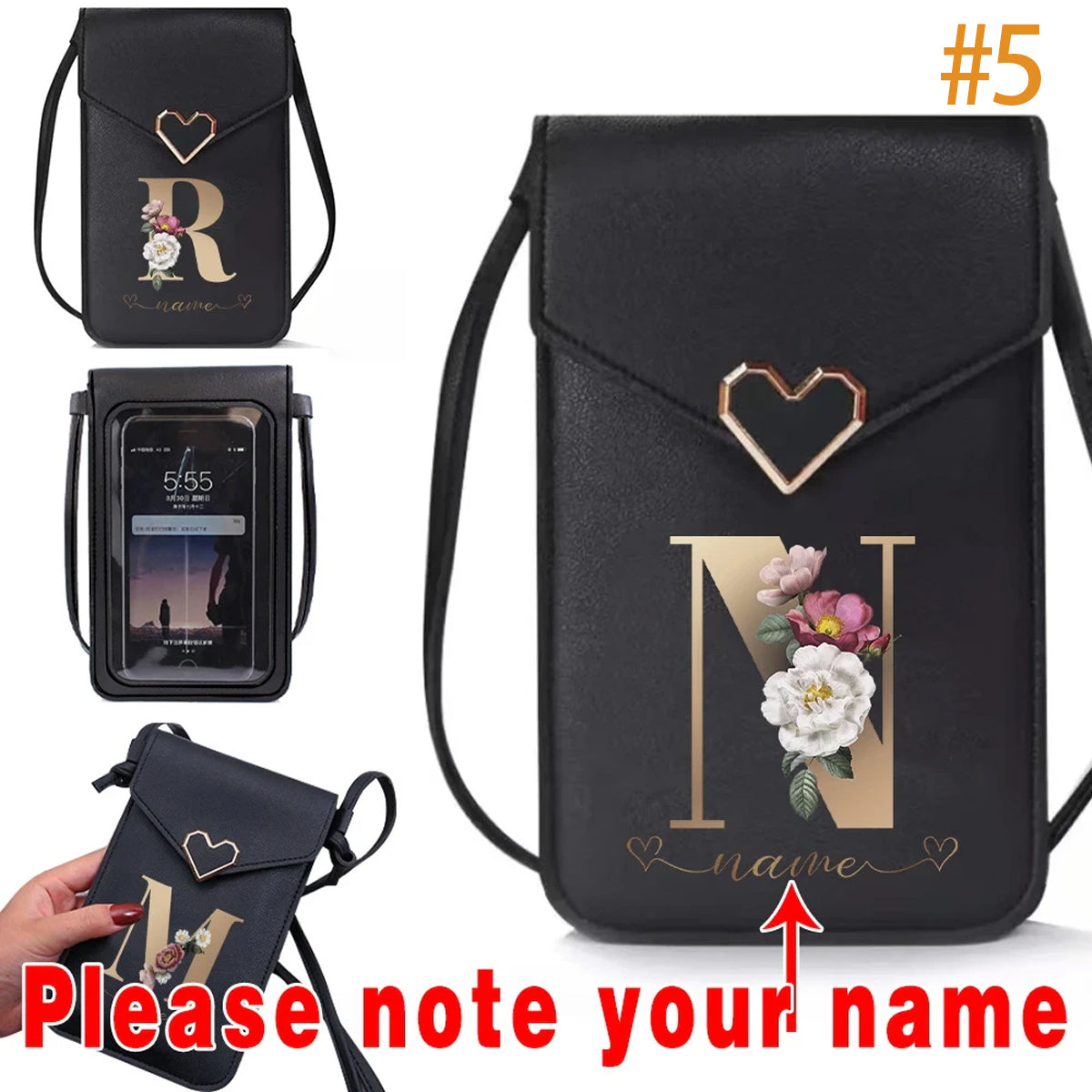 HPSP Personalized Touch Screen Phone Bag Crossbody Bags Women RFID Multifunctional Shoulder Wallet Mini Women's Bag Mobile Wallet Card Holder New - Christian Art Bag