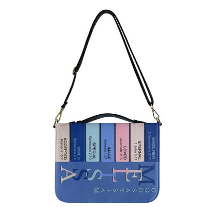 CHRISTIANARTBAG Bible Cover Blue - Uncover the sacred meaning of your name - Personalized Bible Cover, CABBBCV01131124.