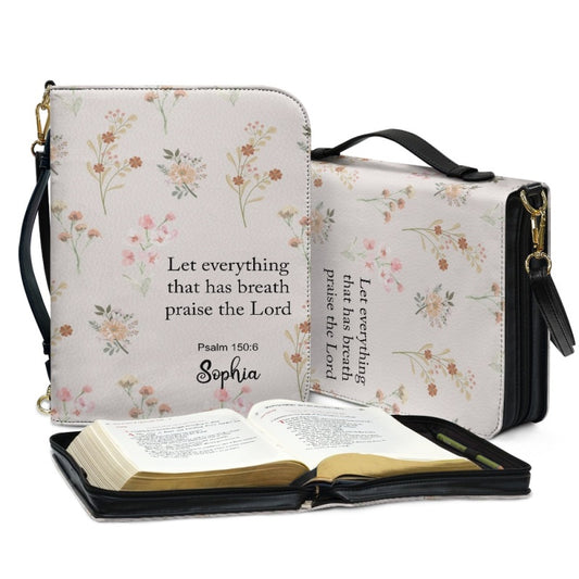 CHRISTIANARTBAG Bible Covers - Lat Everything That Has Breath Praise The Lord Psalm 150:6 - CABBBCV01060624