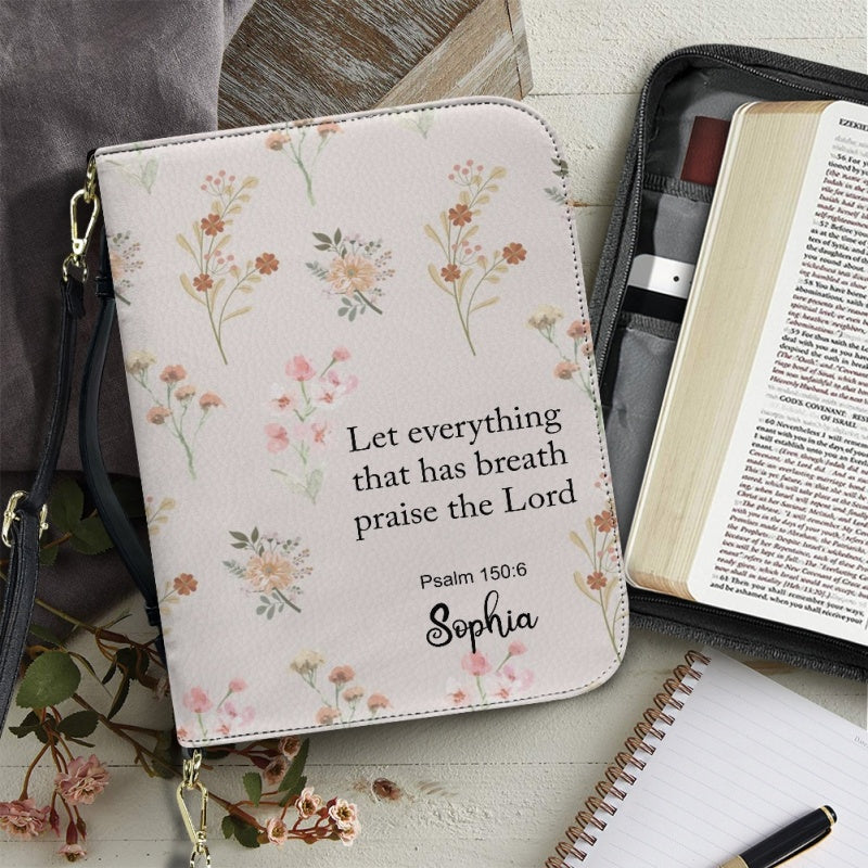 CHRISTIANARTBAG Bible Covers - Lat Everything That Has Breath Praise The Lord Psalm 150:6 - CABBBCV01060624