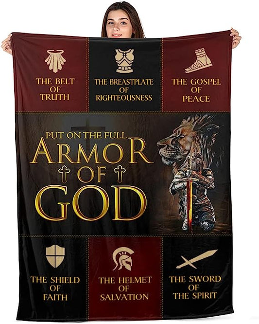 Christianart Blanket, Put On The Full Armor Of God, Christian Blanket, Bible Verse Blanket, Christmas Gift. - Christian Art Bag