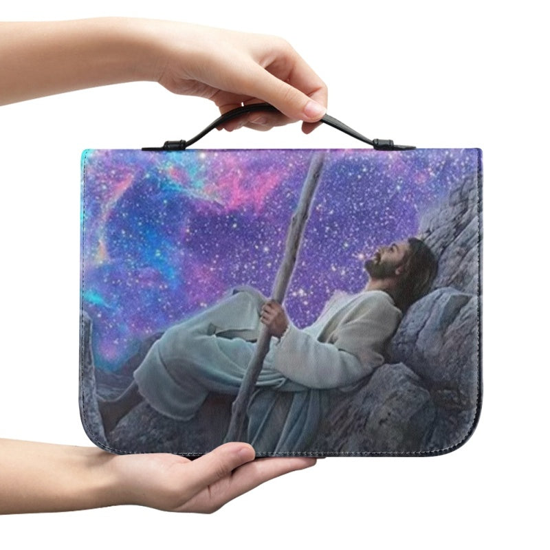 Christianartbag Bible Cover, God Reclines Amidst The Galaxies Bible Cover, Personalized Bible Cover, Galaxies Bible Cover, Christian Gifts, CAB01120124. - Christian Art Bag