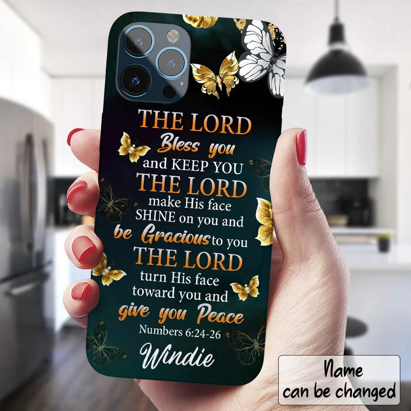 Christianartbag Phone Case, The Lord Bless You, Personalized Phone Case, Christian Phone Case,  Jesus Phone Case,  Bible Verse Phone Case. - Christian Art Bag