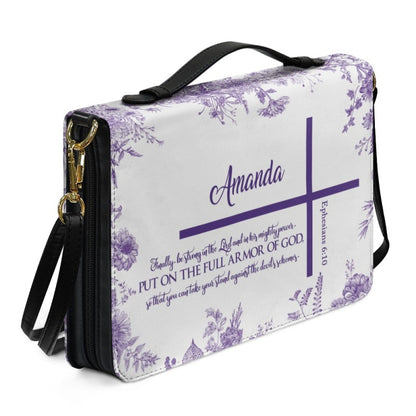 CHRISTIANARTBAG Bible Cover - Manifest Your Strength in Christ - Personalized Bible Cover, CABBBCV01112324.