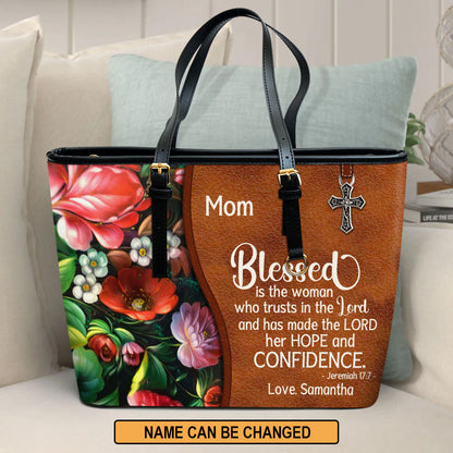 Christianart Handbag, Blessed Is The Woman Who Trusts In The Lord, Personalized Gifts, Gifts for Women. - Christian Art Bag