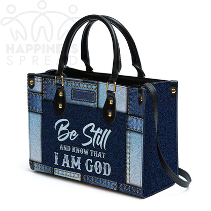 Christianart Handbag, Personalized Hand Bag, Be Still And Know That I Am God, Personalized Gifts, Gifts for Women. - Christian Art Bag