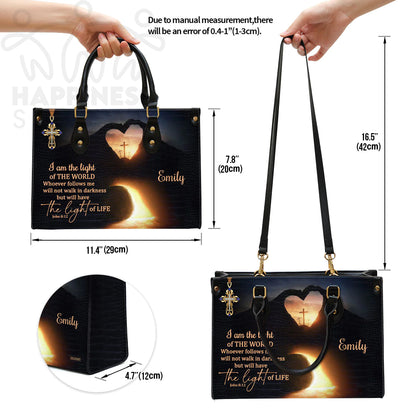 Christianart Handbag, Personalized Hand Bag, I Am The Light Of The World, Personalized Gifts, Gifts for Women. - Christian Art Bag