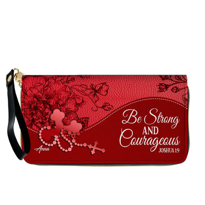 Personalized Christian Long Wallet for Women | Engraved Bible Verse & Name Wristlet Purse – CHRISTIANARTBAG