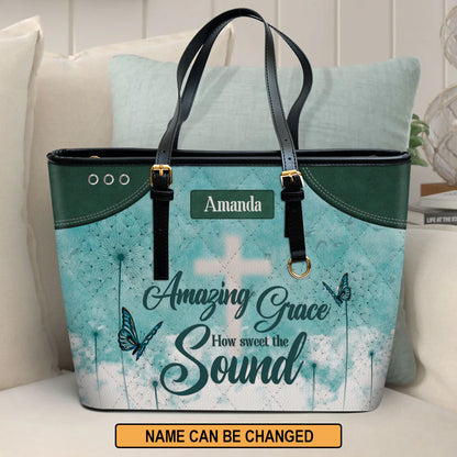Christianart Handbag, Amazing Grace How Sweet The Sound, Personalized Gifts, Gifts for Women, Christmas Gift. - Christian Art Bag