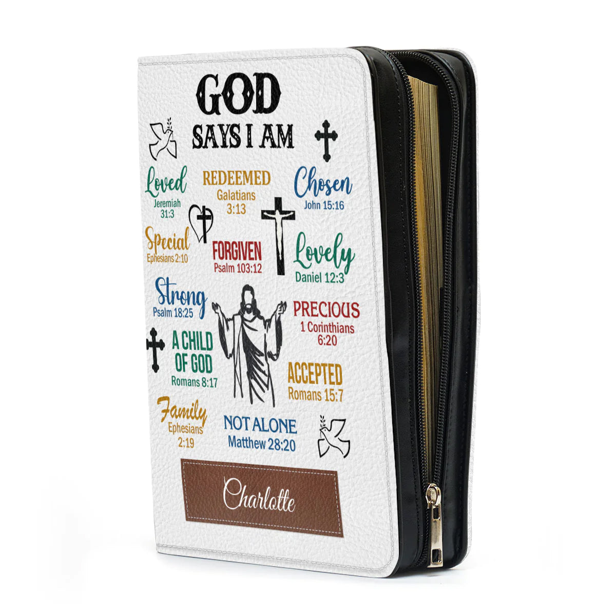 Christianart Bible Cover, What God Says About You, Personalized Gifts for Pastor, Gifts For Women, Gifts For Men. - Christian Art Bag