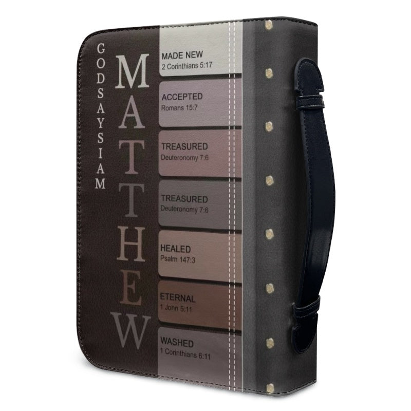 CHRISTIANARTBAG Bible Cover - Uncover the sacred meaning of your name - Custom Name - Personalized Bible Cover, CABBBCV0122824