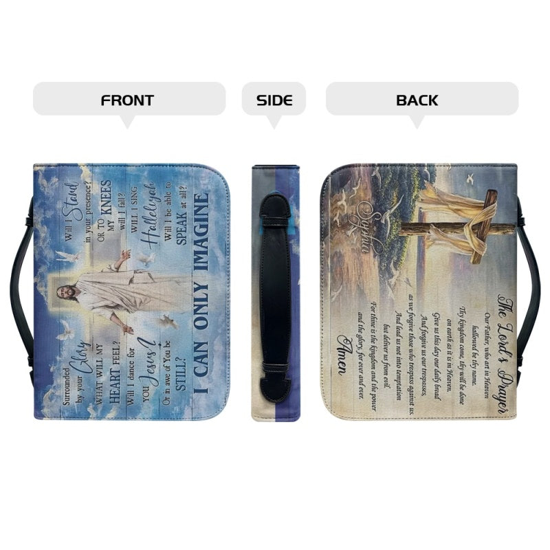 Christianartbag Bible Cover, I Can Only Imagine Bible Cover, Personalized Bible Cover, Christ Cross Dove Bible Cover, Christian Gifts, CAB02041123. - Christian Art Bag