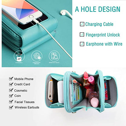 HPSP Personalized Touch Screen Phone Bag Crossbody Bags Women RFID Multifunctional Shoulder Wallet Mini Women's Bag Mobile Wallet Card Holder New - Christian Art Bag