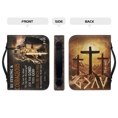 Christianartbag Bible Cover, Be Strong and Courageous Bible Cover, Personalized Bible Cover, Warrior Bible Cover, Christian Gifts, CAB08210224.