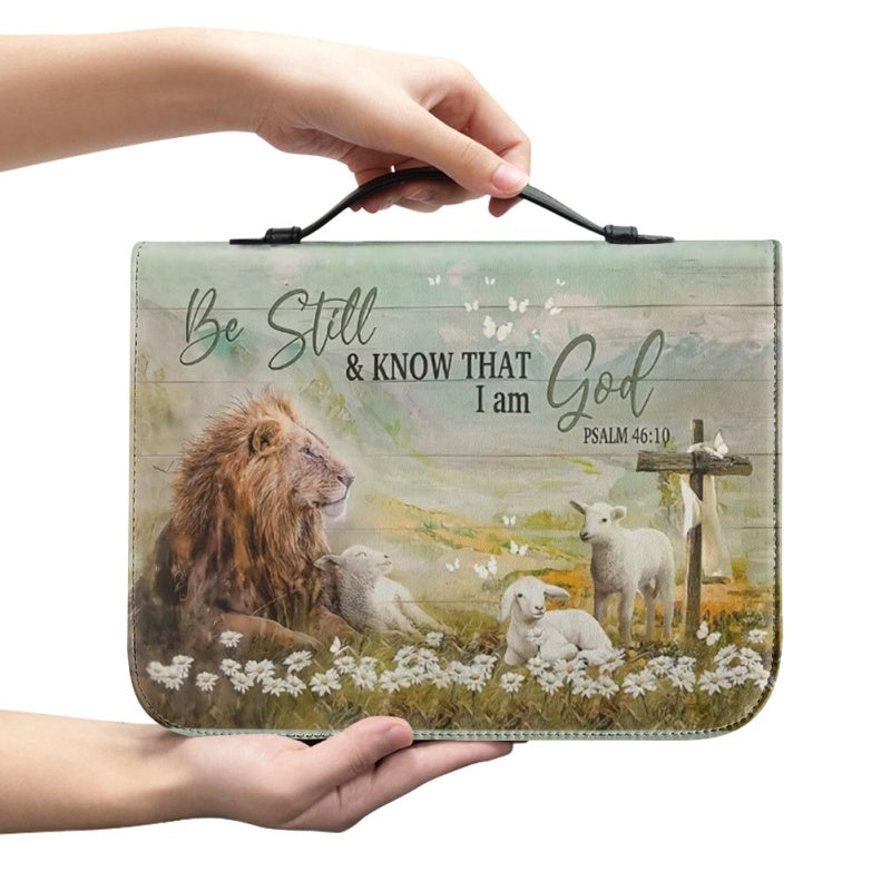 Personalized Bible Cover - Be Still and Know That I Am GOD Psalm 46:10 Bible Cover - Customizable Christian Gift by CHRISTIANARTBAG - CAB01210524.