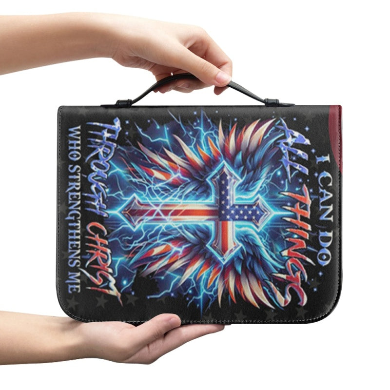 Christianartbag Bible Cover, I Believe There Are Angels Among Us Bible Cover, Personalized Bible Cover, Cross Bible Cover, Christian Gifts, CAB01090124. - Christian Art Bag