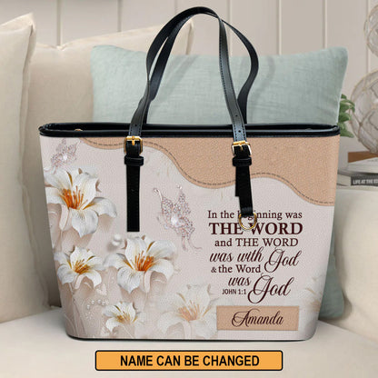 Christianart Handbag, The Word Was With God, Personalized Gifts, Gifts for Women. - Christian Art Bag