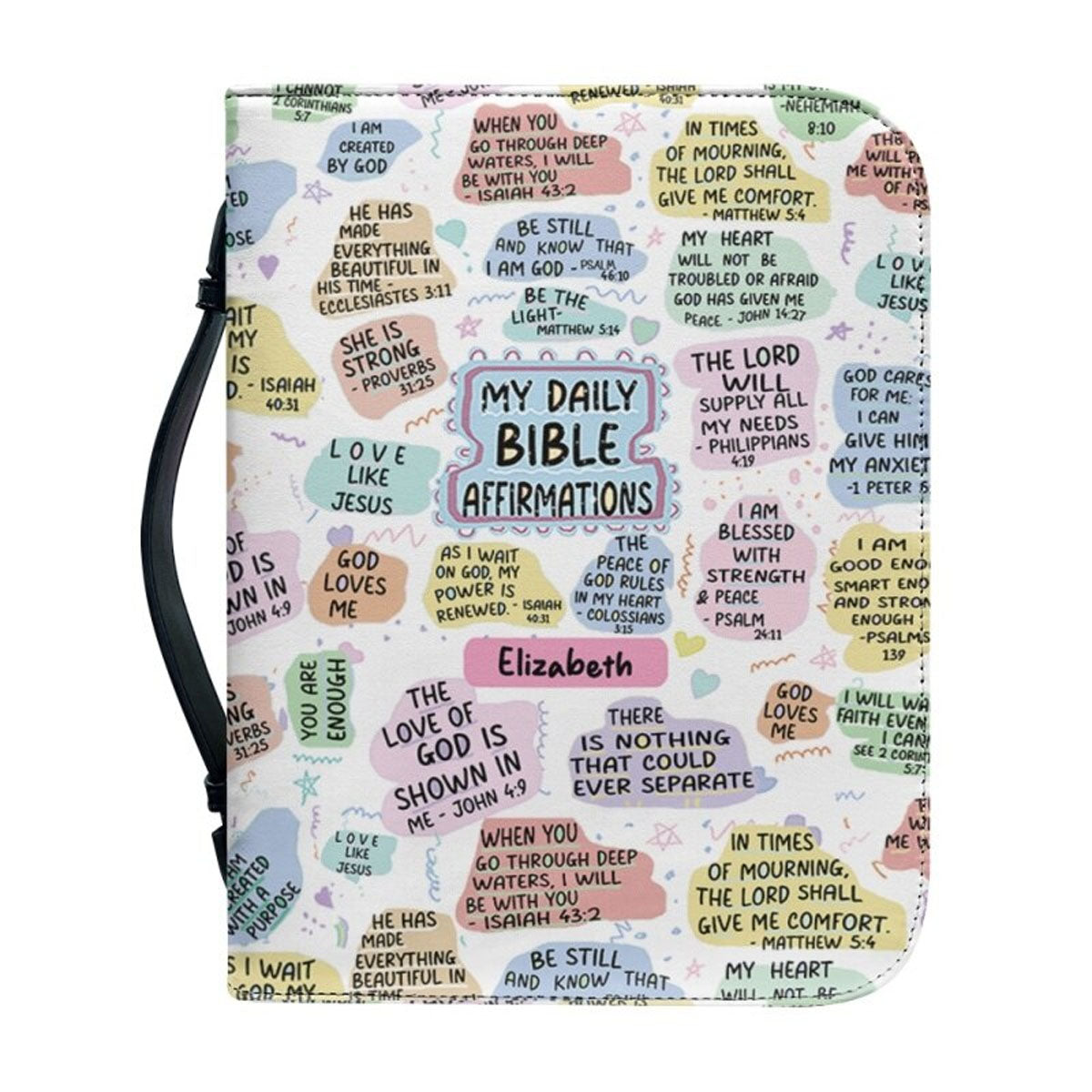 Christianartbag Bible Cover, My Bible Affirmations Personalized Bible Cover, Personalized Bible Cover, Gifts For Women, Christmas Gift, CABBBCV02150823. - Christian Art Bag