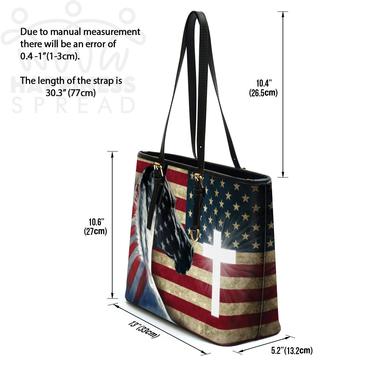 Christianart Handbag, Personalized Hand Bag, American Flag 4th of July, Personalized Gifts, Gifts for Women. - Christian Art Bag