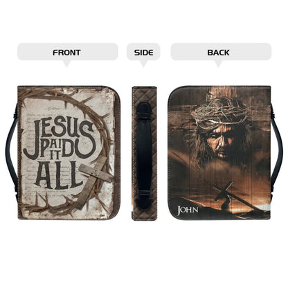 Christianartbag Bible Cover, Redeeming Grace Bible Cover with Crown of Thorns Design - Name Customization Available, CAB01270224.