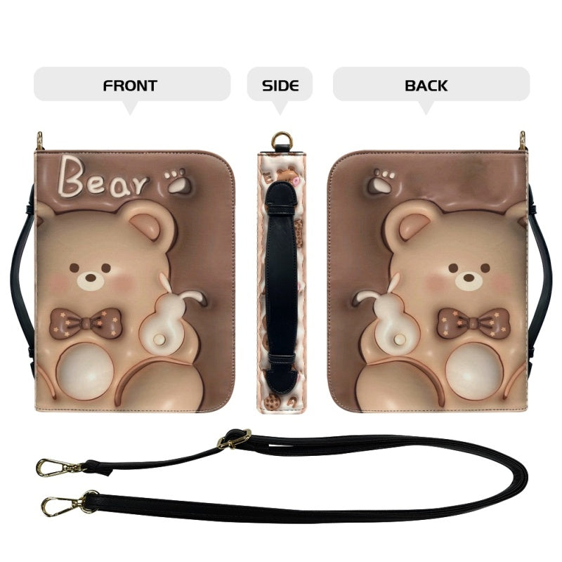 CHRISTIANARTBAG Bible Covers - Cute 3D Bear Bible Cover - CABBBCV01080624