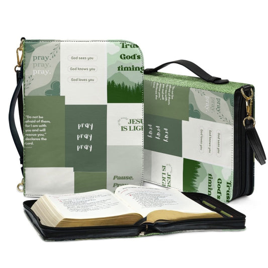 CHRISTIANARTBAG Bible Covers - Green Pray Bible Cover - CABBBCV03080624