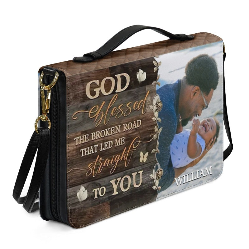 CHRISTIANARTBAG Bible Covers - Custom Name and Photo Bible Cover - GOD Blessed Bible Cover - CABBBCV01310524