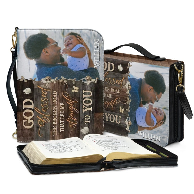 CHRISTIANARTBAG Bible Covers - Custom Name and Photo Bible Cover - GOD Blessed Bible Cover - CABBBCV01310524