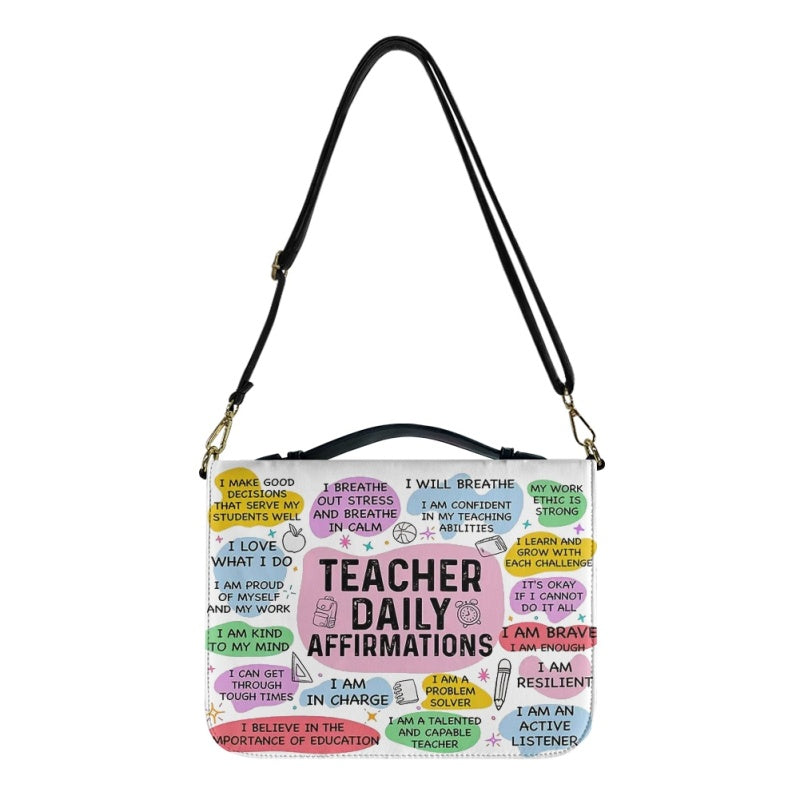 CHRISTIANARTBAG Bible Cover - Teacher Daily Affirmations - Personalized Bible Cover, CABBBCV09120824.