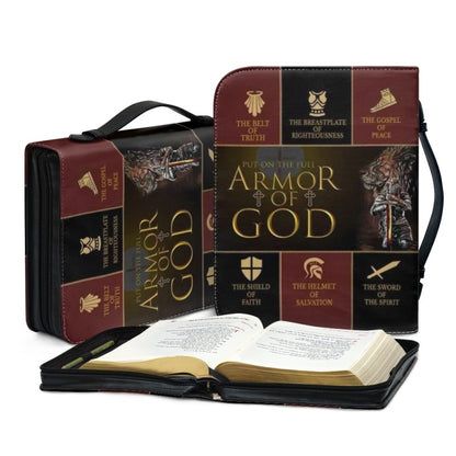 CHRISTIANARTBAG - Armor Of God Bible Cover - Personalized Bible Cover - Bible Cover For Women - CABBBCV01070324.