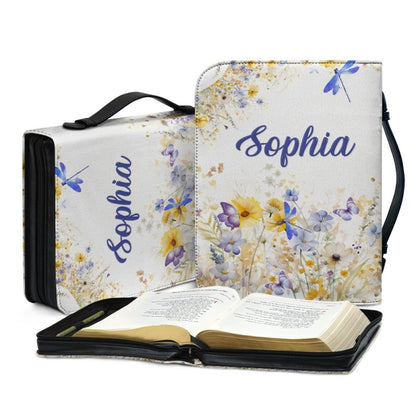 Christianartbag Bible Cover, Be Still and Know That I Am God Bible Cover, Personalized Bible Cover, Flower Bible Cover, Christian Gifts, CAB01271223. - Christian Art Bag