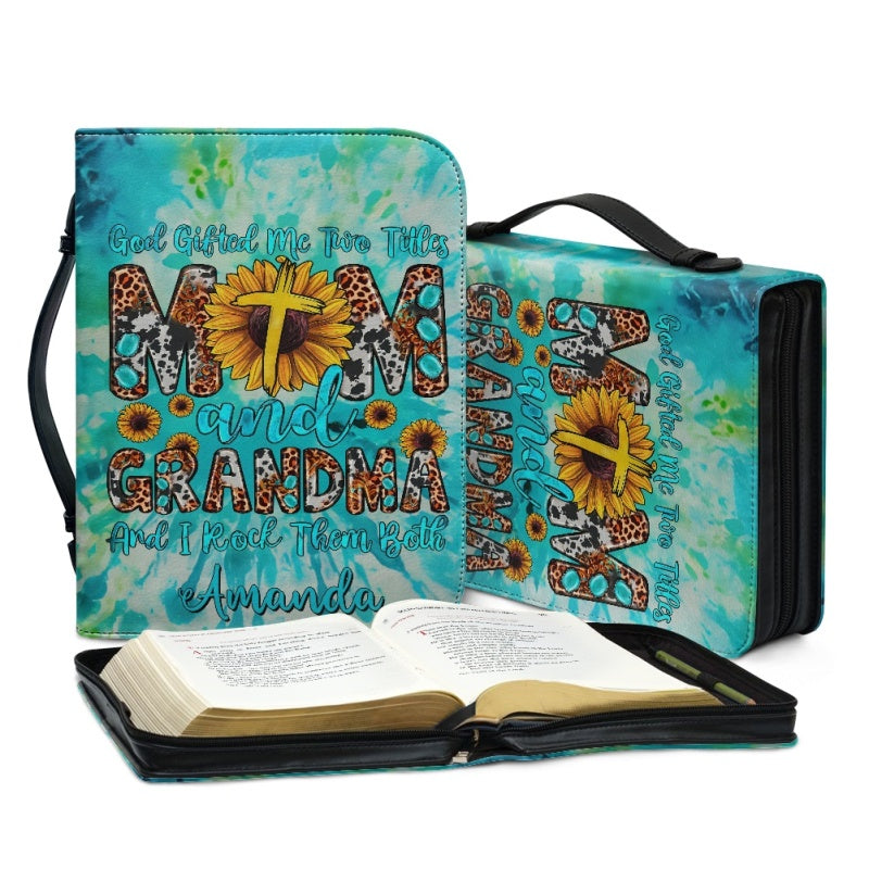 CHRISTIANARTBAG Bible Covers - Mom and Grandma Rock Them Both - Personalized Bible Cover - CABBBCV01030424